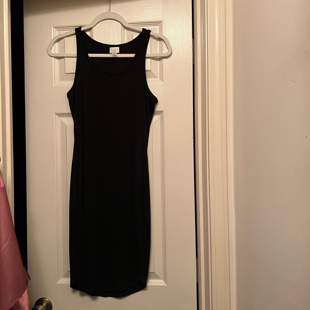 Black Ribbed Dress